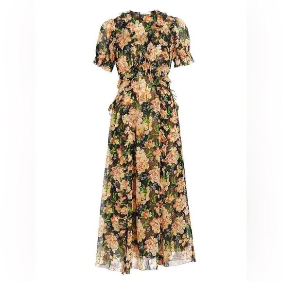 NWT DOEN Elizabeth Silk dress in Meadow Mirage - Picture 6 of 11